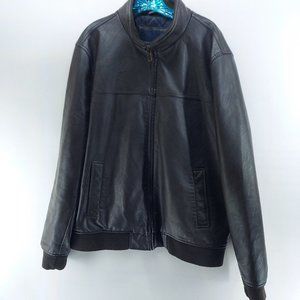 Tommy Hifiger Men’s brown Faux Leather Jacket size large